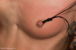 Petite, blonde, 22 yr old is bound, blindfolded, zapped, made to suck multiple cocks, fingered, fucked & beaten by strangers,...