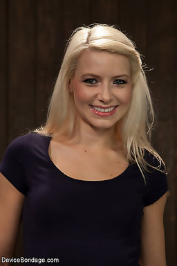 'Im just not used to not being able to move around.' Little Device Bondage rookie Anikka has no idea what shes getting into....