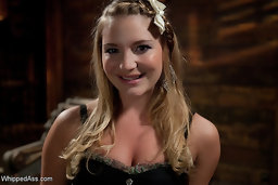 Aurora Snow is tied up, spanked, then ass fucked till shes gapping by sadistic domme Maitresse Madeline....