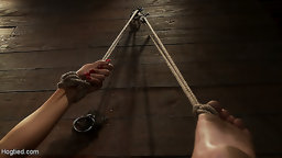 Welcome back the always beautiful Wenona to hang out on the Hogtied set. Today we put this former Gymnast/Fitness models...