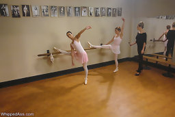 Two Ballerina girls dominated and fucked by lesbian instructor.