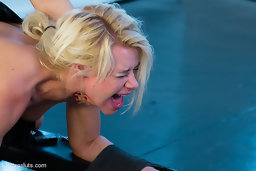 Cute blonde Anikka, learns what electro-pain and electro-pleasure truly is through the hands of Lorelei Lees electro-strap-on!...