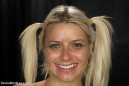 Beautiful, blonde haired and blue eyed Anikka returns to Device for more. In the first scene, Anikka is bound tightly in...