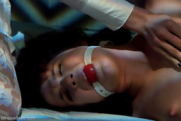 Sex addict dominated and double penetrated by two horny nurses.