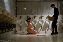 Threesome Slave girl Satine Phoenix trained to service two