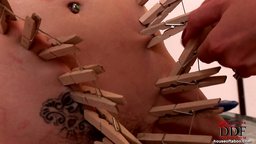 Zuzana Z tortures Leona Queen with clips all over her body!