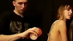 Bound girl gets covered in massive amounts of hot candle wax