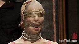 One of our best and most seasoned models on HogTied - Amber Rayne returns and gets her ass handed to her in challenging bondage...