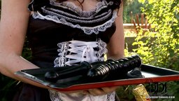 Samantha receives a tough spanking by two dominant dames