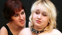 Lesbian slavegirl tormented by her mistress