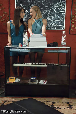 Two girls get their foot fetish fill & one girl has a cock that makes the whole party that much better - fucking, cumming,...