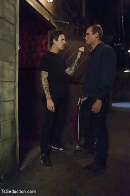 Let me fuck you or go to jail. John lets Laela stick her dick in his mouth& ass until he pops twice& she pops in his mouth,...