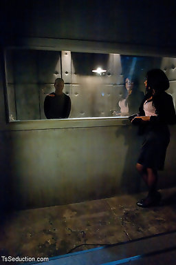 Ts Sasha Strokes uses her corrupt cop power to fuck a first time offender. Her 10 inch thick cock is a missile of punishment...